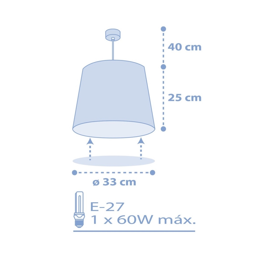 Dalber 82212T - Candelabro de criança STAR LIGHT 1xE27/60W/230V azul