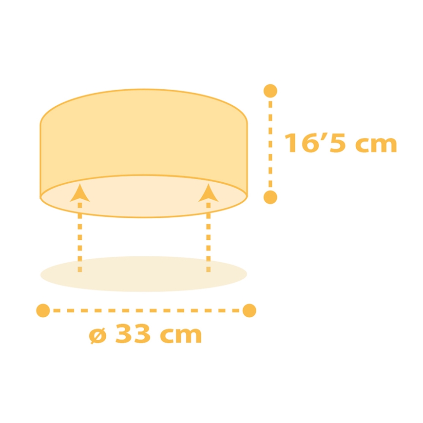 Dalber 82216A - Iluminação de teto de criança STAR LIGHT 2xE27/60W/230V amarelo