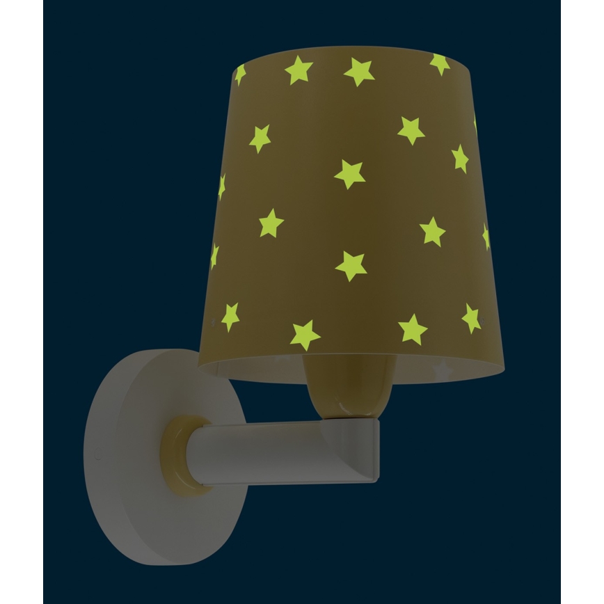 Dalber 82219A - Iluminação de parede de criança STAR LIGHT 1xE27/60W/230V amarelo