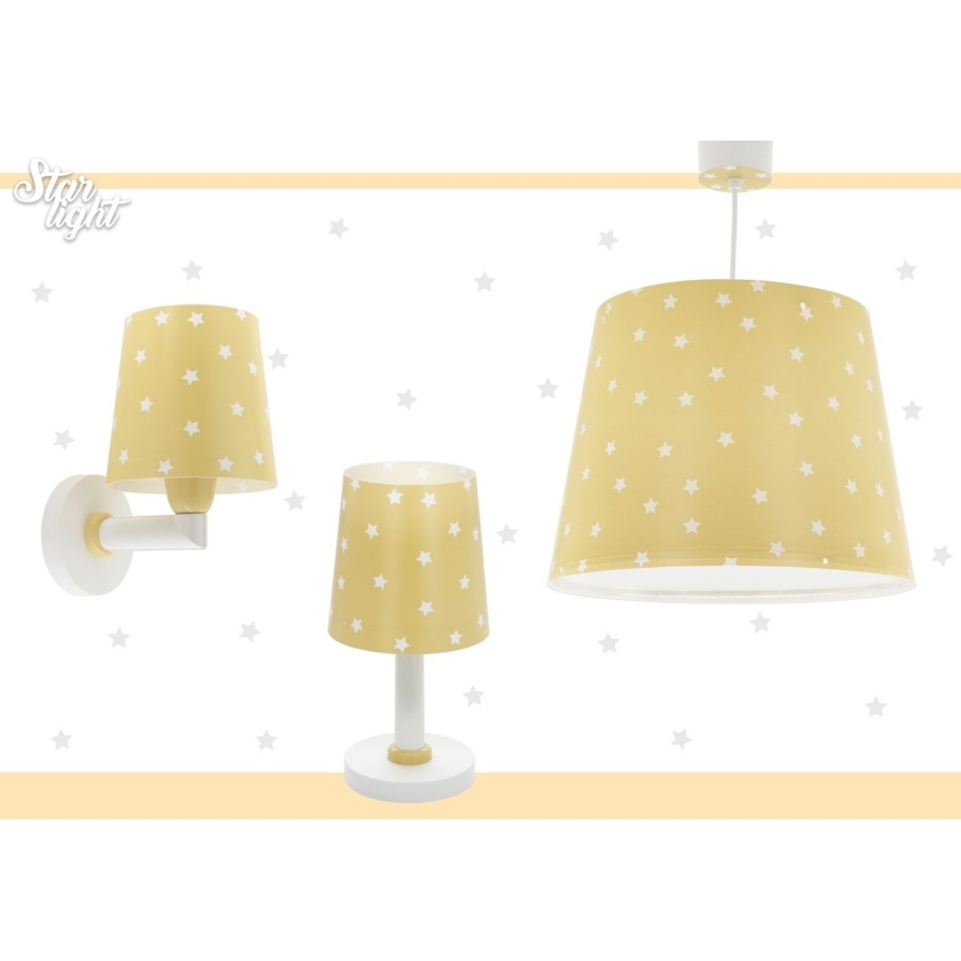 Dalber 82219A - Iluminação de parede de criança STAR LIGHT 1xE27/60W/230V amarelo
