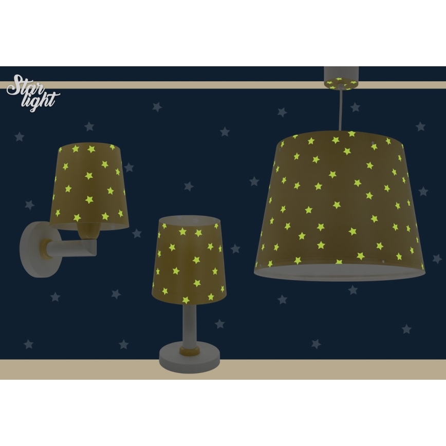 Dalber 82219A - Iluminação de parede de criança STAR LIGHT 1xE27/60W/230V amarelo