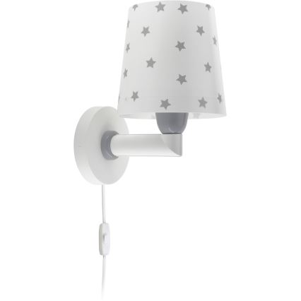 Dalber 82219B - Iluminação de parede de criança STAR LIGHT 1xE27/60W/230V branca