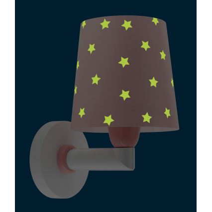 Dalber 82219S - Iluminação de parede de criança STAR LIGHT 1xE27/60W/230V rosa