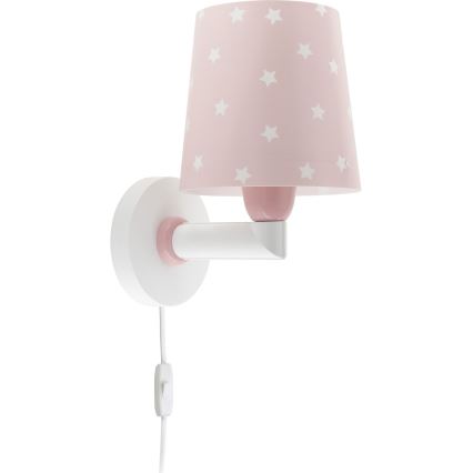 Dalber 82219S - Iluminação de parede de criança STAR LIGHT 1xE27/60W/230V rosa