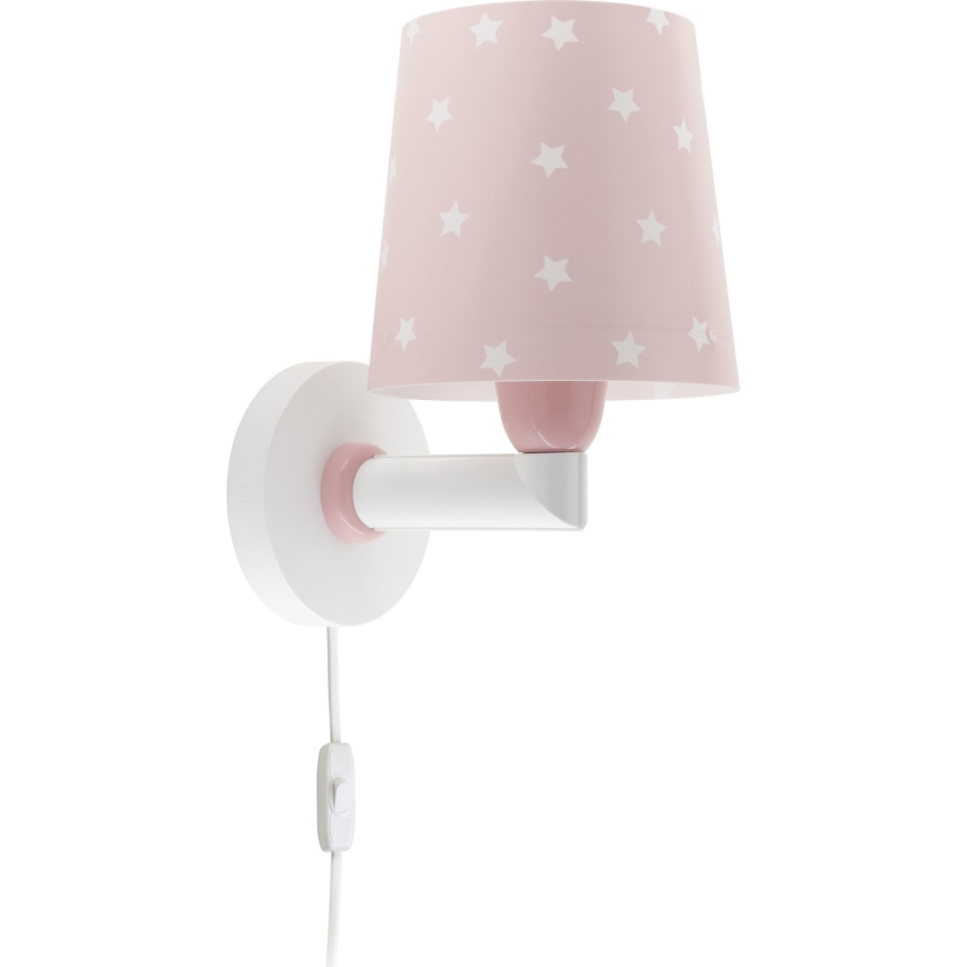Dalber 82219S - Iluminação de parede de criança STAR LIGHT 1xE27/60W/230V rosa