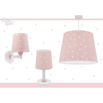 Dalber 82219S - Iluminação de parede de criança STAR LIGHT 1xE27/60W/230V rosa