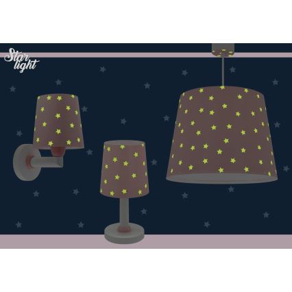 Dalber 82219S - Iluminação de parede de criança STAR LIGHT 1xE27/60W/230V rosa