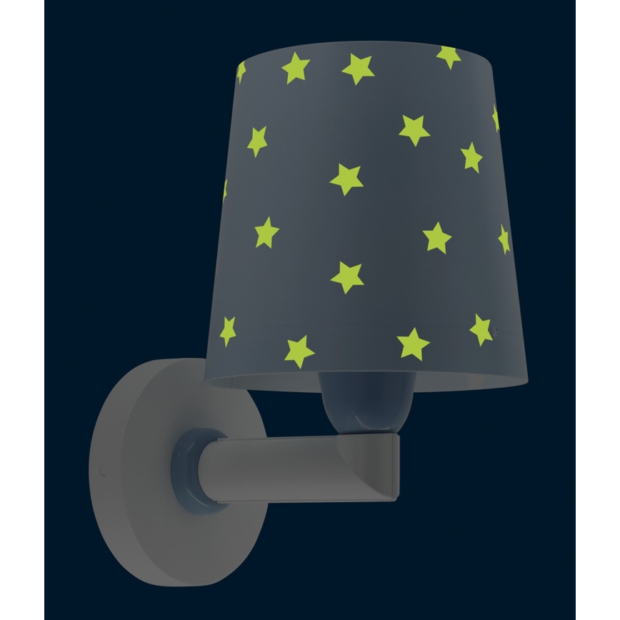 Dalber 82219T - Iluminação de parede de criança STAR LIGHT 1xE27/60W/230V azul
