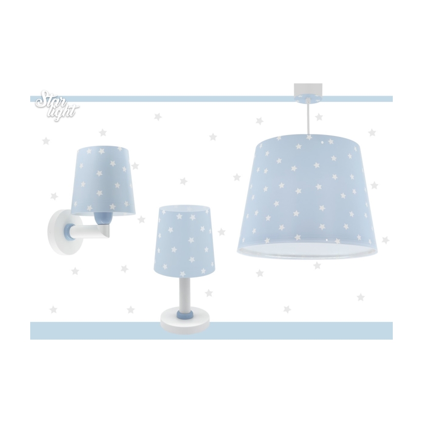 Dalber 82219T - Iluminação de parede de criança STAR LIGHT 1xE27/60W/230V azul
