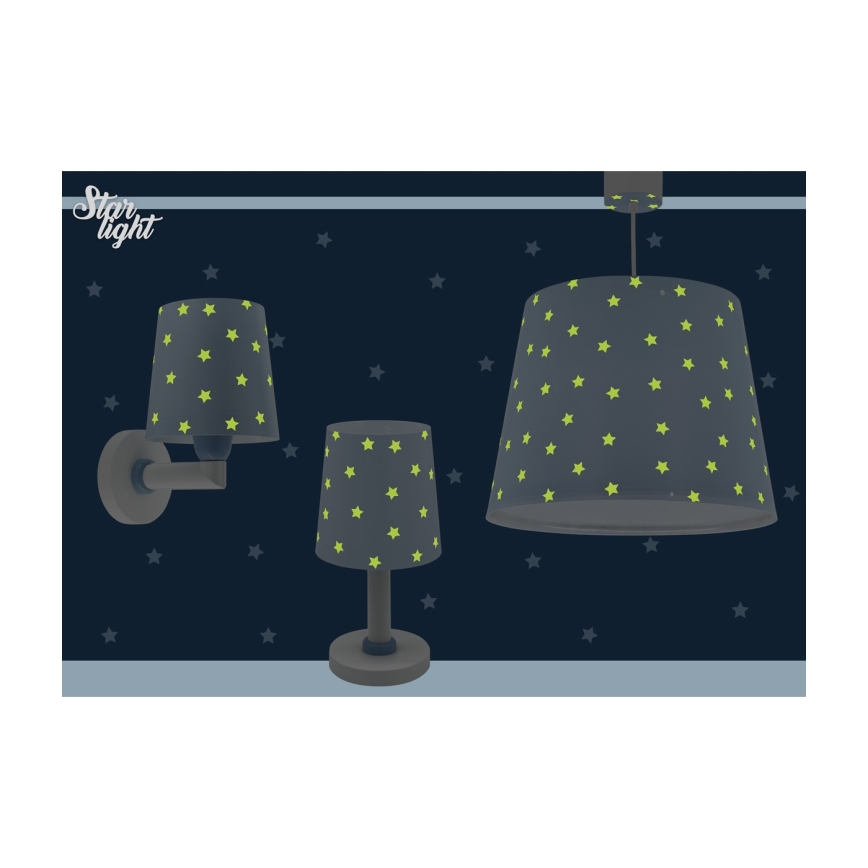 Dalber 82219T - Iluminação de parede de criança STAR LIGHT 1xE27/60W/230V azul