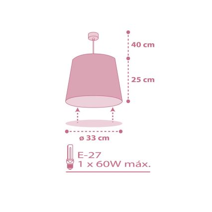 Dalber 82462 - Candeeiro de criança FLAMINGO 1xE27/15W/230V