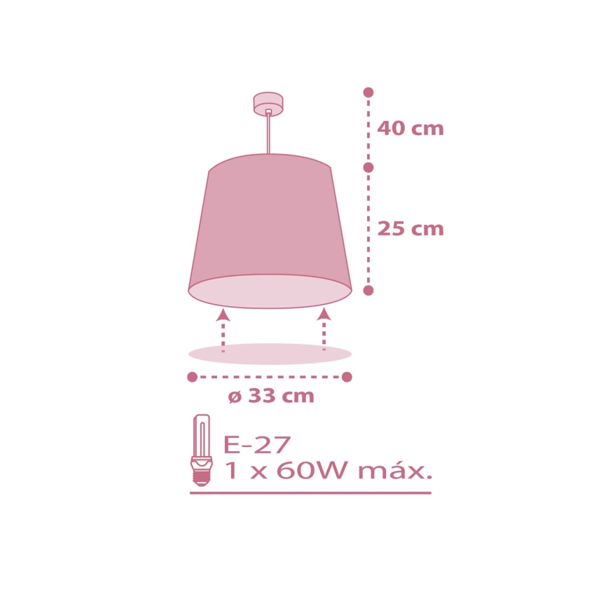 Dalber 82462 - Candeeiro de criança FLAMINGO 1xE27/15W/230V