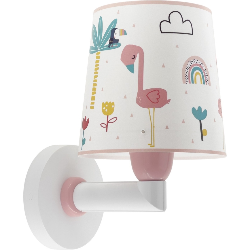 Dalber 82469 - Iluminação de parede para criança FLAMINGO 1xE27/15W/230V