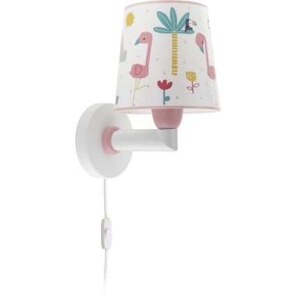 Dalber 82469 - Iluminação de parede para criança FLAMINGO 1xE27/15W/230V