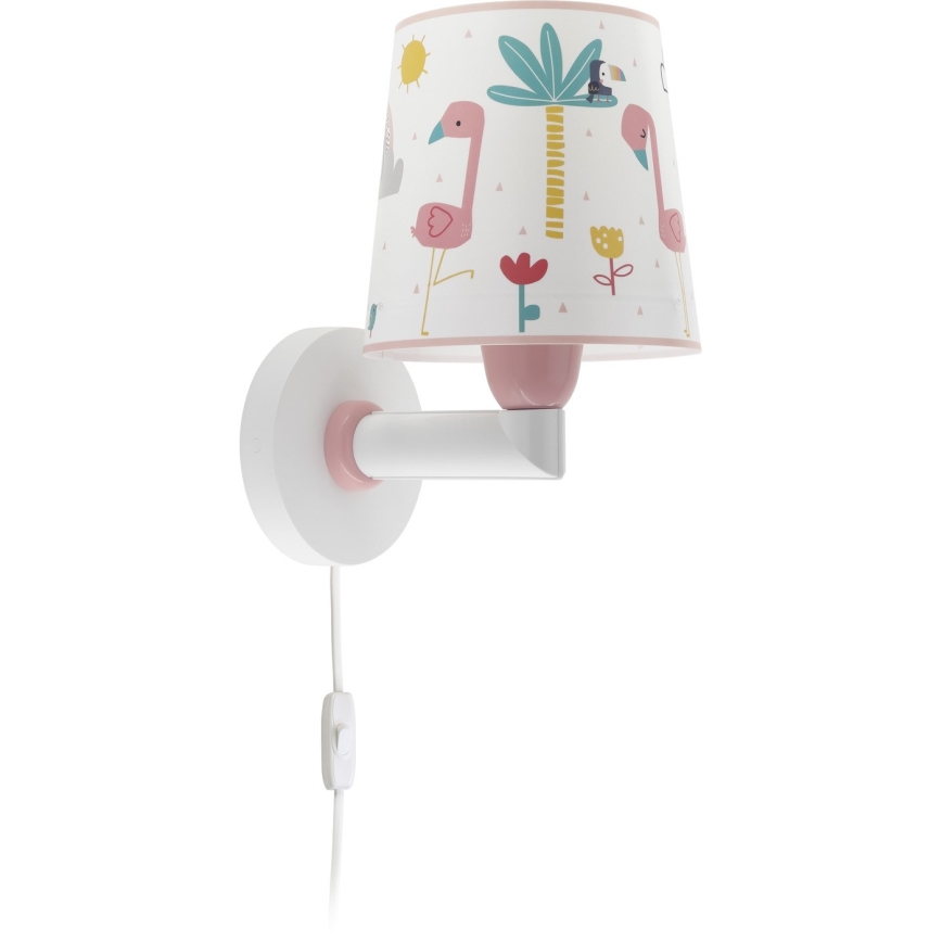Dalber 82469 - Iluminação de parede para criança FLAMINGO 1xE27/15W/230V