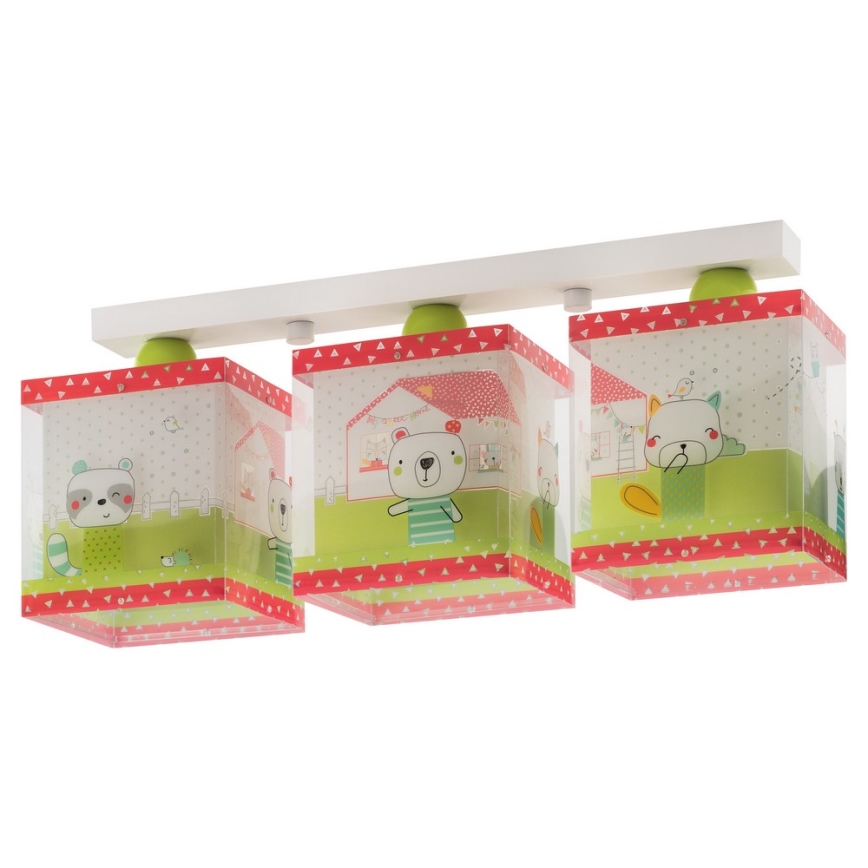 Dalber D-11673 - Luz de teto de criança MY SWEET HOME 3xE27/60W/230V