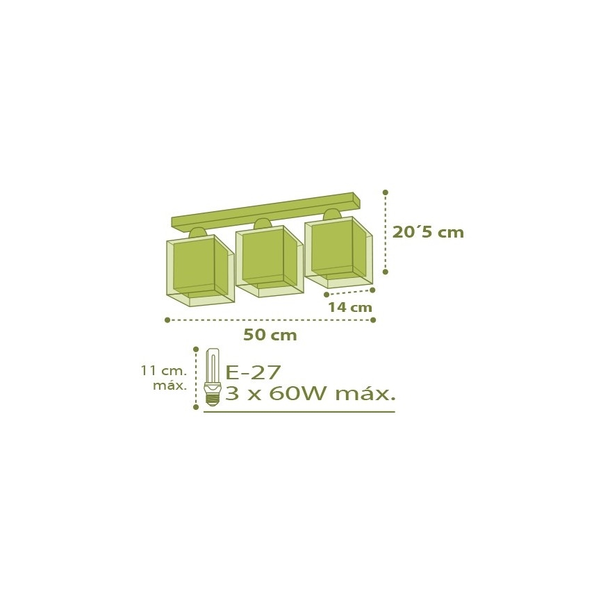Dalber D-11673 - Luz de teto de criança MY SWEET HOME 3xE27/60W/230V