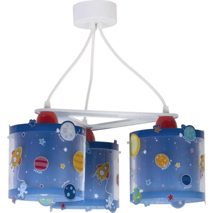 Dalber D-41344 - Candelabro infantil PLANETS 3xE27/60W/230V