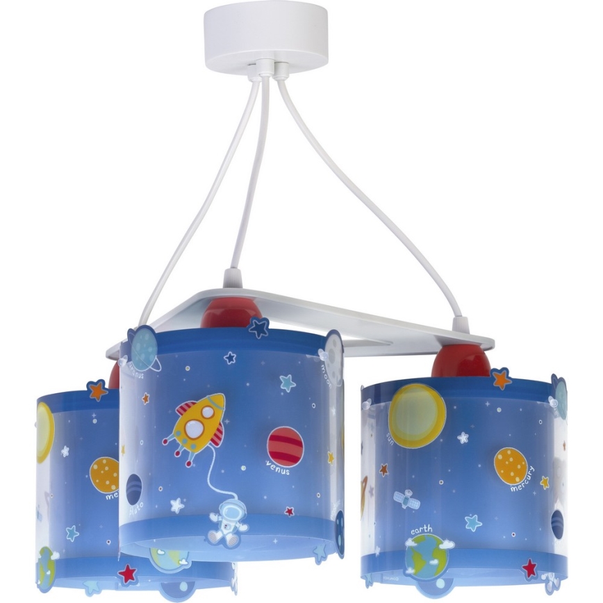 Dalber D-41344 - Candelabro infantil PLANETS 3xE27/60W/230V