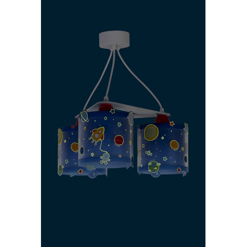 Dalber D-41344 - Candelabro infantil PLANETS 3xE27/60W/230V