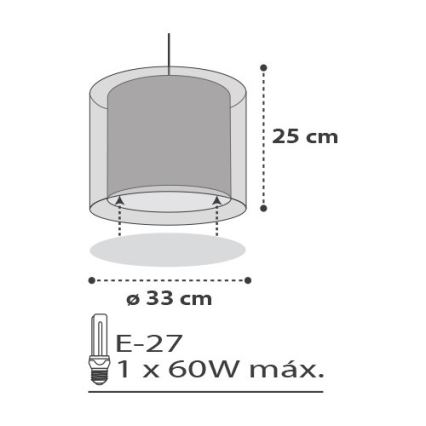 Dalber D-41412E - Candelabro de criança CLOUDS 1xE27/60W/230V