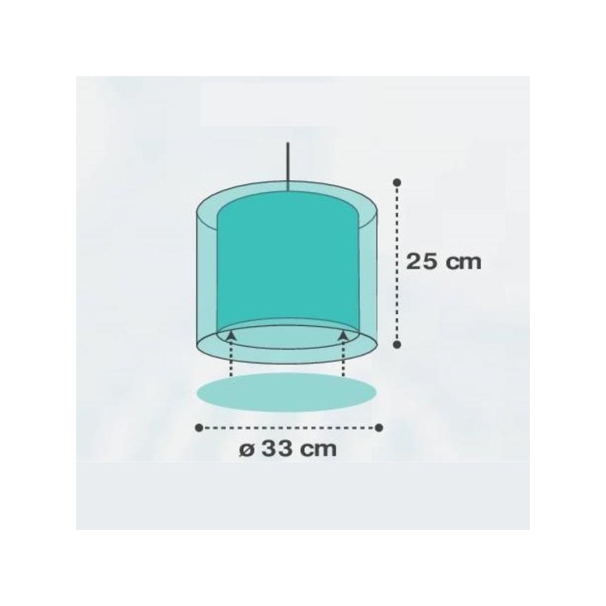 Dalber D-41412H - Candelabro de criança CLOUDS 1xE27/60W/230V