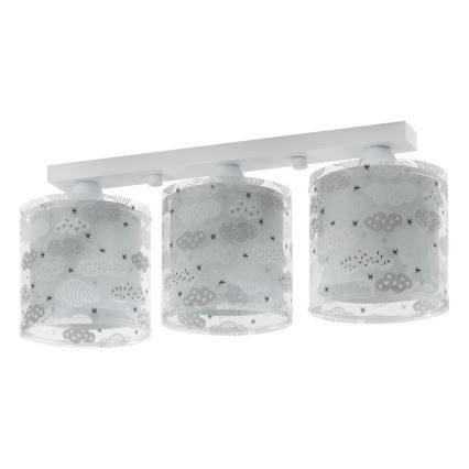 Dalber D-41413E - Luz de teto de criança CLOUDS 3xE27/60W/230V