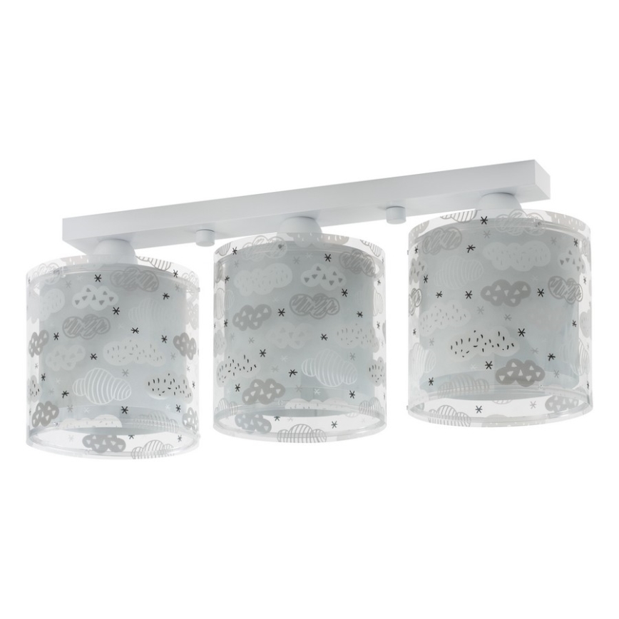 Dalber D-41413E - Luz de teto de criança CLOUDS 3xE27/60W/230V
