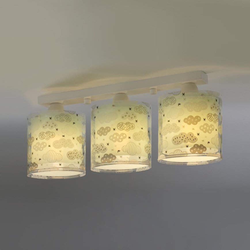 Dalber D-41413H - Luz de teto de criança CLOUDS 3xE27/60W/230V