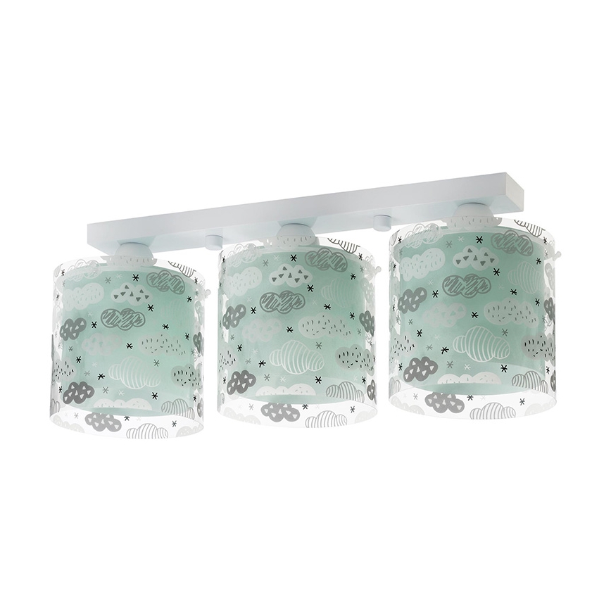 Dalber D-41413H - Luz de teto de criança CLOUDS 3xE27/60W/230V