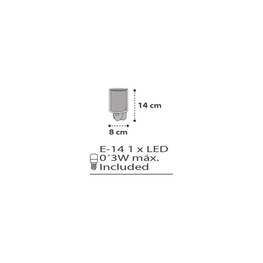 Dalber D-41415E - Candeeiro de chão LED para uma ficha CLOUDS 1xE14/0,3W/230V