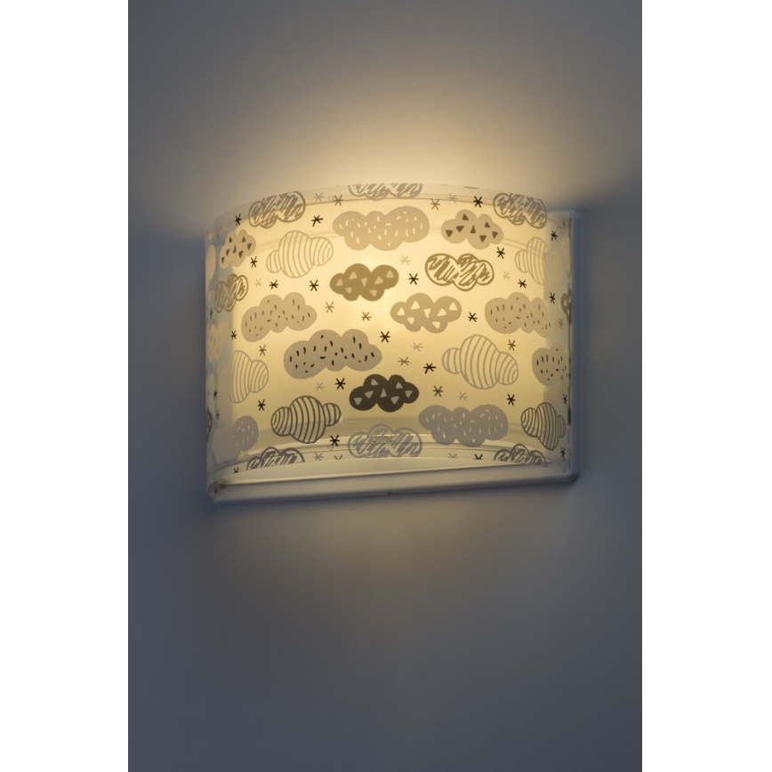 Dalber D-41418E - Luz de parede de criança CLOUDS 1xE27/60W/230V