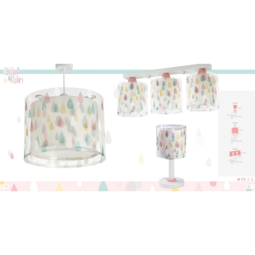 Dalber D-41432 - Candeeiro de criança COLOR RAIN 1xE27/60W/230V