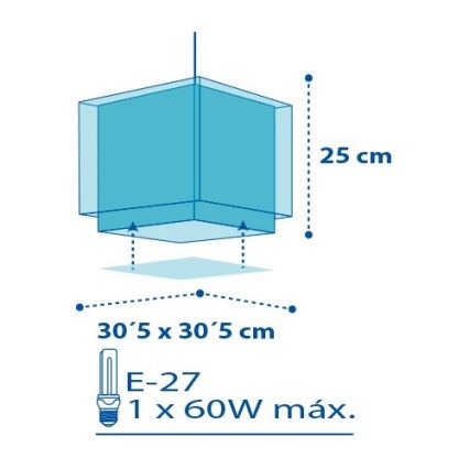 Dalber D-43422 - Candelabro de criança PETIT MARIN 1xE27/60W/230V