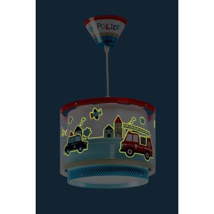 Dalber 60612 - Candelabro de criança POLICE 1xE27/60W/230V