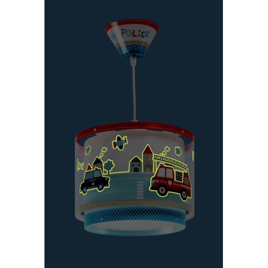 Dalber 60612 - Candelabro de criança POLICE 1xE27/60W/230V