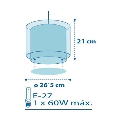 Dalber 60612 - Candelabro de criança POLICE 1xE27/60W/230V