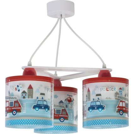 Dalber D-60614 - Candeeiro de criança POLICE 3xE27/60W/230V