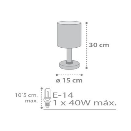 Dalber D-62011E - Lâmpada de criança SWEET DREAMS 1xE14/40W/230V
