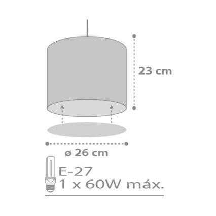 Dalber D-62012E - Candelabro de criança SWEET DREAM 1xE27/60W/230V
