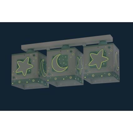 Dalber D-63233NH - Luz de teto de criança MOONLIGHT 3xE27/60W/230V