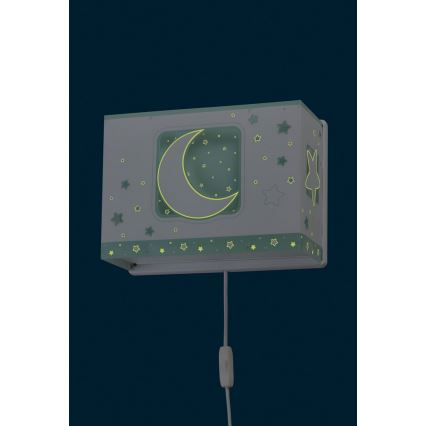 Dalber D-63238H - Luz de parede de criança MOONLIGHT 1xE27/60W/230V