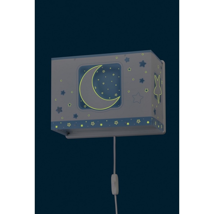Dalber D-63238T - Luz de parede de criança MOONLIGHT 1xE27/60W/230V