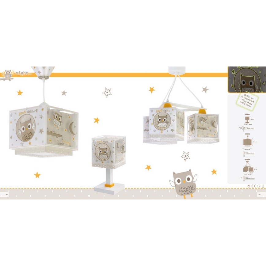 Dalber D-63394 - Candelabro de criança GOOD NIGHT 3xE27/60W/230V