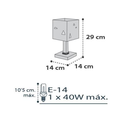 Dalber D-73241 - Lâmpada de criança HELLO LITTLE 1xE14/40W/230V