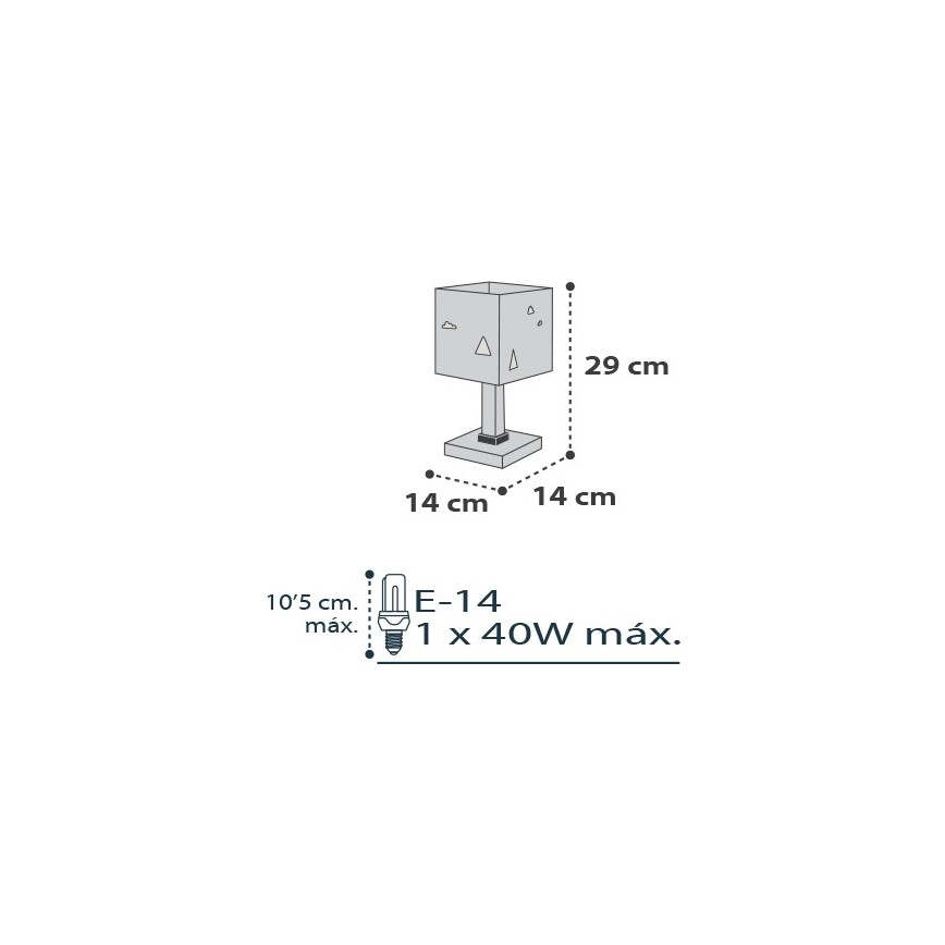 Dalber D-73241 - Lâmpada de criança HELLO LITTLE 1xE14/40W/230V