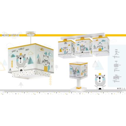 Dalber D-73242 - Candelabro de criança HELLO LITTLE 1xE27/15W/230V