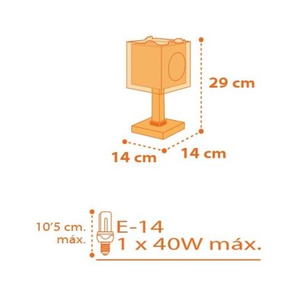 Dalber D-73451 - Candeeiro infantil  DINOS 1xE14/40W/230V