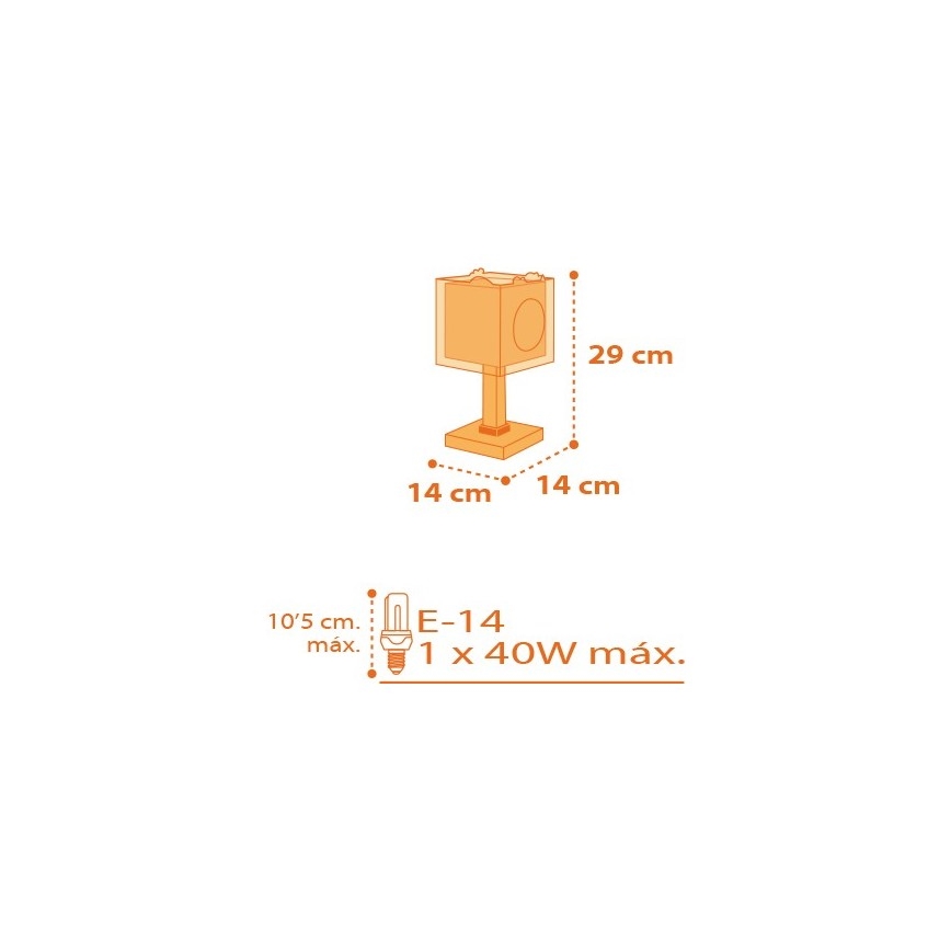 Dalber D-73451 - Candeeiro infantil  DINOS 1xE14/40W/230V