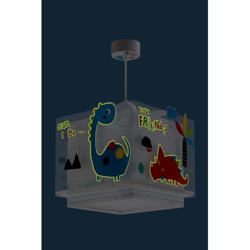 Dalber D-73452 - Candelabro infantil  DINOS 1xE27/60W/230V